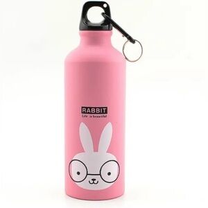 Pink Rabbit Water Bottle (500ml - Kids)